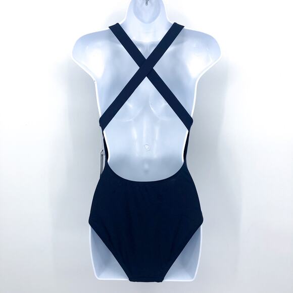 ANDIE SWM The Tulum One Piece Medium 8-10 Navy Blue Flat Cross Strap Back NWT - Picture 6 of 9
